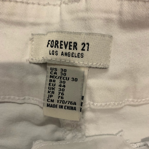 F21 white jean shorts - Picture 4 of 4